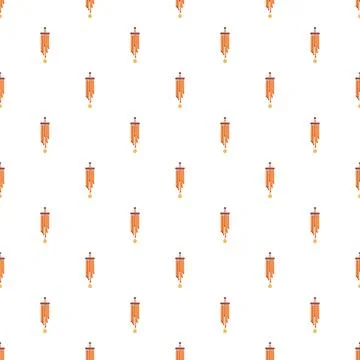Wind chime repeating pattern creating seamless background Stock Illustration