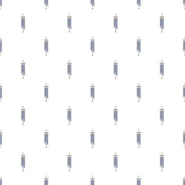 Wind chime seamless pattern creating relaxing harmony Stock Illustration