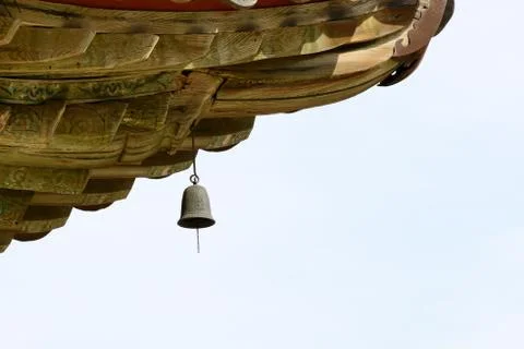 Wind chime under the eaves Stock Photos