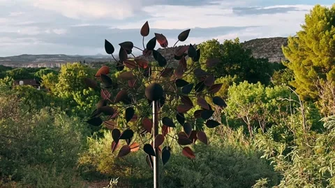 Wind chime, wind, windy day, garden nature, nature, gardens, Stock Footage 252092745