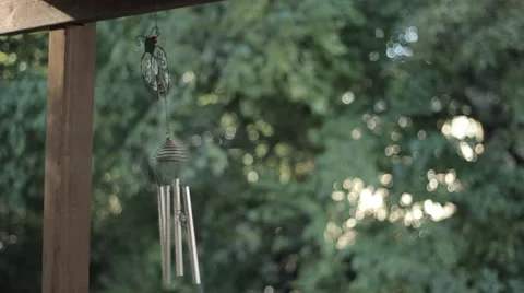 Wind Chime_moving in wind Stockbeeldmateriaal 67907560