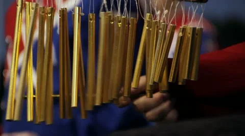 Wind Chimes Close-up Stock-Footage 12602966