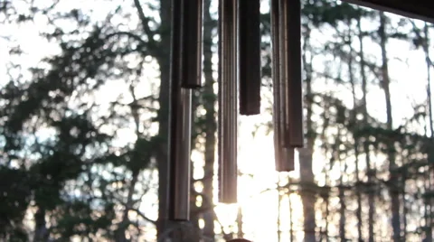 Wind Chimes on a farm Stockbeeldmateriaal 45612406