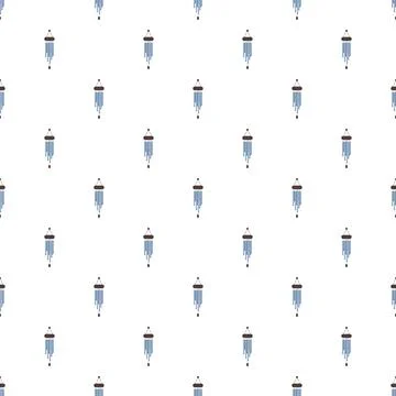 Wind chimes hanging on white background seamless pattern Illustrazione stock