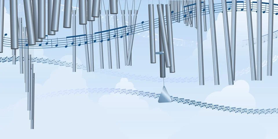 Wind chimes Stock Illustration