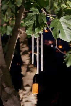 Wind chimes at night Stock Photos