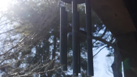 Wind chimes. Slow motion. Vidéo 91249766