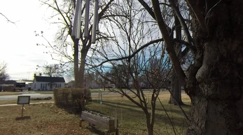Wind chimes in the trees Stock-Footage 44407716