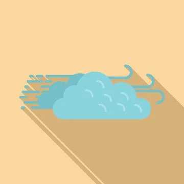 Wind cloud energy icon flat vector. Save plant Stock Illustration