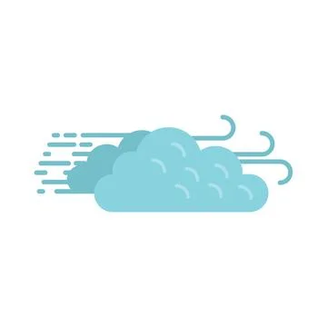 Wind cloud energy icon flat vector. Save plant イラスト素材