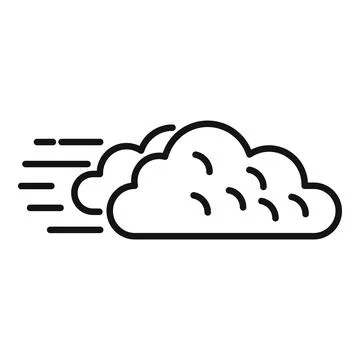 Wind cloud energy icon outline vector. Save plant 스톡 일러스트