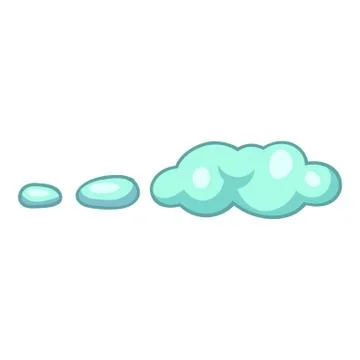Wind cloud icon, cartoon style Stock Illustration