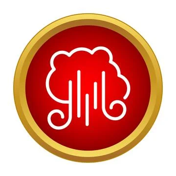 Wind cloud icon showing weather forecast symbol Stock Illustration