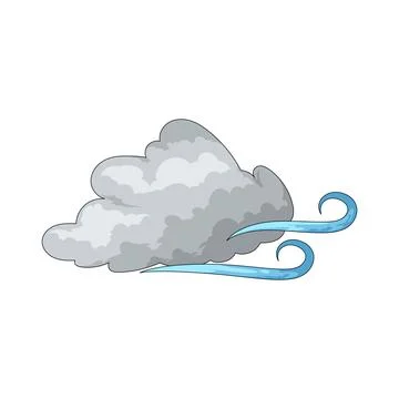 Wind cloud illustration Stock Illustration