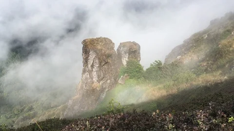Wind Clouds and Mountains Stock Footage 127110646