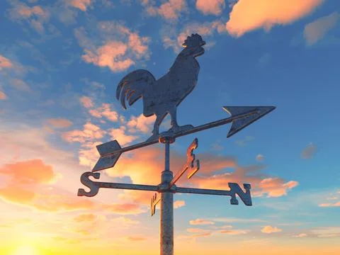 Wind Cock Wetathervane Illustration