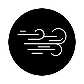 Wind color line icon. Editable stroke. Stock Illustration