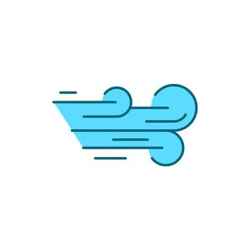 Wind color line icon. Editable stroke. Stock-Illustration