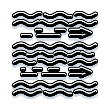 Wind current or air flow vector icon Stock Illustration