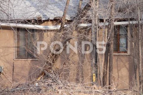 Wind Damage in Colorado Springs Stock Photos