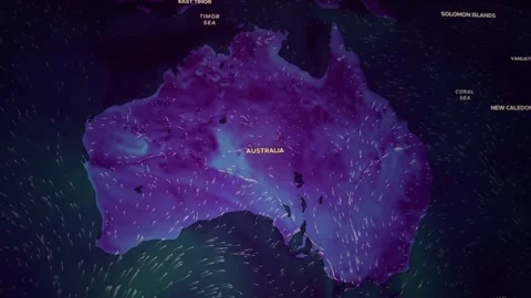 Wind Direction On Australia Map Stock Footage 292320255