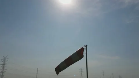 Wind Direction with Blue Sky Stock Footage 158977915