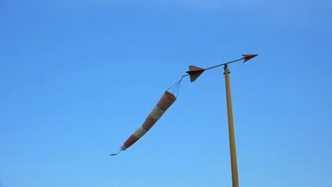 Wind direction for check wind way with blue sky. Stock Footage 70401916
