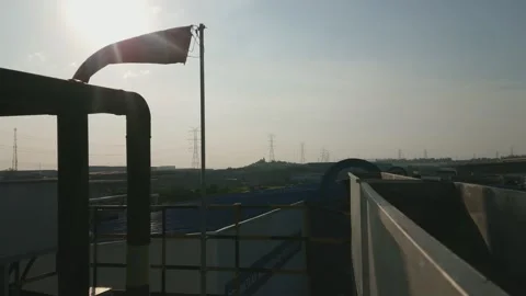 Wind direction detector Sky Background Video stock 158407801