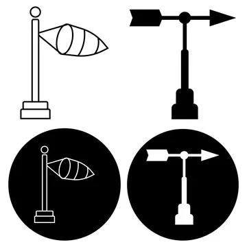 Wind direction icon vector Stock Illustration