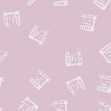 Wind direction line seamless pattern Stock Illustration