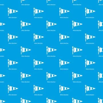 Wind direction pattern vector seamless blue Illustrazione stock