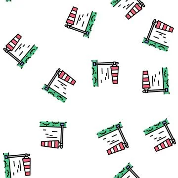 Wind direction vector seamless pattern Stock Illustration