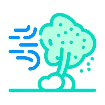 Wind disaster color icon vector illustration Stock Illustration