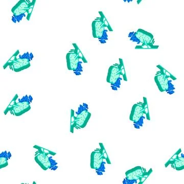 Wind disaster isometric icon seamless pattern Stock Illustration