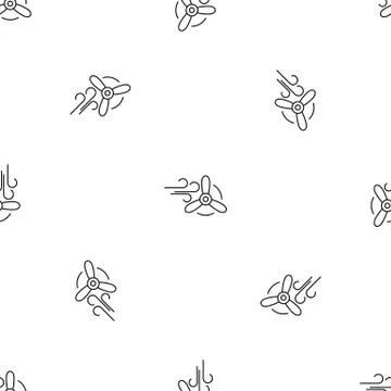 Wind eco energy pattern seamless vector Stock Illustration