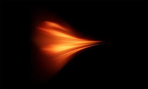 Wind effect, air steam, orange air flow wave vector effect, realistic wind Stockillustratie