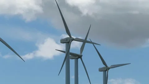 Wind electric turbines in action, 20/04/2026 Stock Footage 333411448