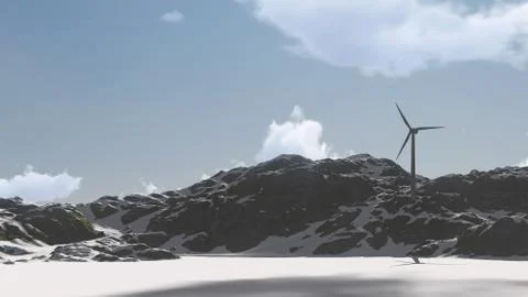 Wind electricity generator Stock Illustration