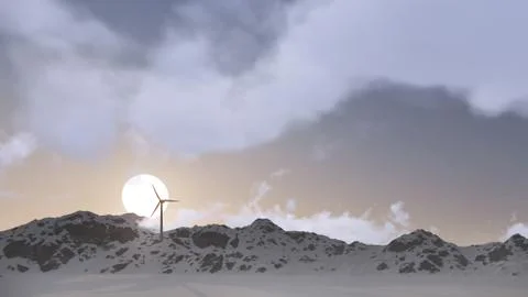 Wind electricity generator Stock Illustration