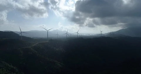 Wind electricity system Stock Footage 117835176