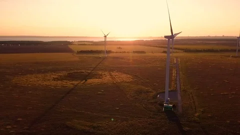 Wind electro generator Stock Footage 94709432