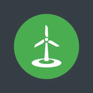 Wind energetics icon, wind park sign, vector illustration Ilustración de archivo