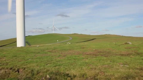 Wind energy is clean energy generated in the mountains Stock Footage 288674858