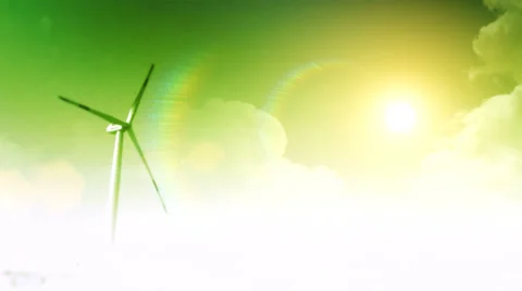 Wind energy cloud environment 4 Stock Footage 29859395