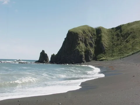 Wind energy on the coast day Stock Footage 80672393