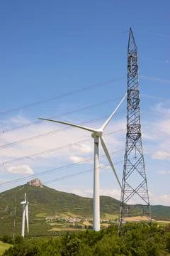Wind energy concept Stock Photos