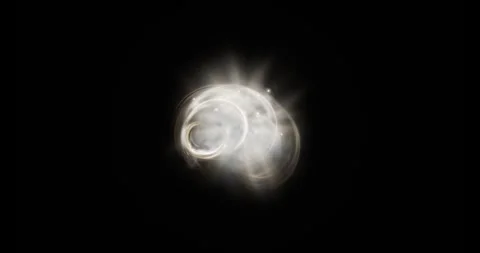 Wind energy explosion effect on black background Stock Footage 319394748