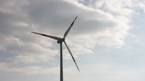 Wind energy on a field Stock Footage 39993187