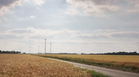 Wind energy on a field Stock Footage 39995854