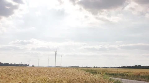 Wind energy on a field. Stock Footage 39995976